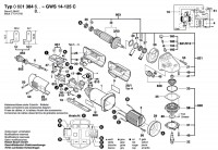 Bosch 0 601 384 642 GWS 14-125 C Angle Grinder 240 V / GB Spare Parts GWS14-125C